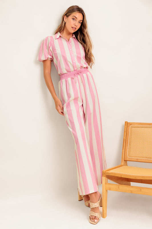 WINK & WALK STRIPE WOVEN SET