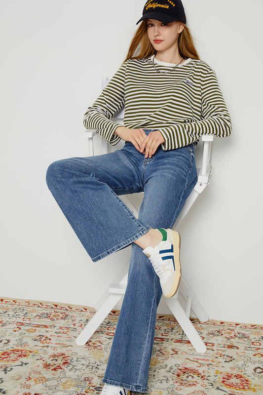 Hey Joanie Angeles High Rise Baggy Medium Wash Jeans Petite or Long HJ103