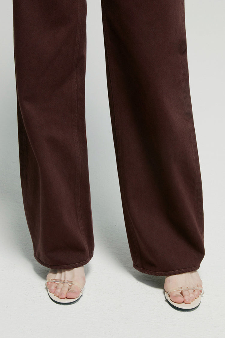Hey Joanie Slope Curve Jeans Petite or Long Chocolate HJ039