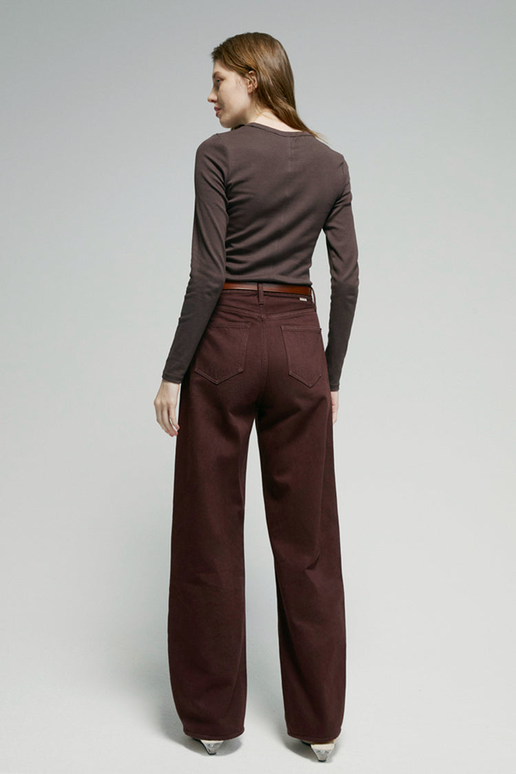 Hey Joanie Slope Curve Jeans Petite or Long Chocolate HJ039