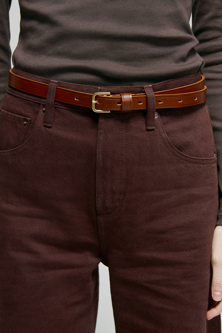 Hey Joanie Slope Curve Jeans Petite or Long Chocolate HJ039