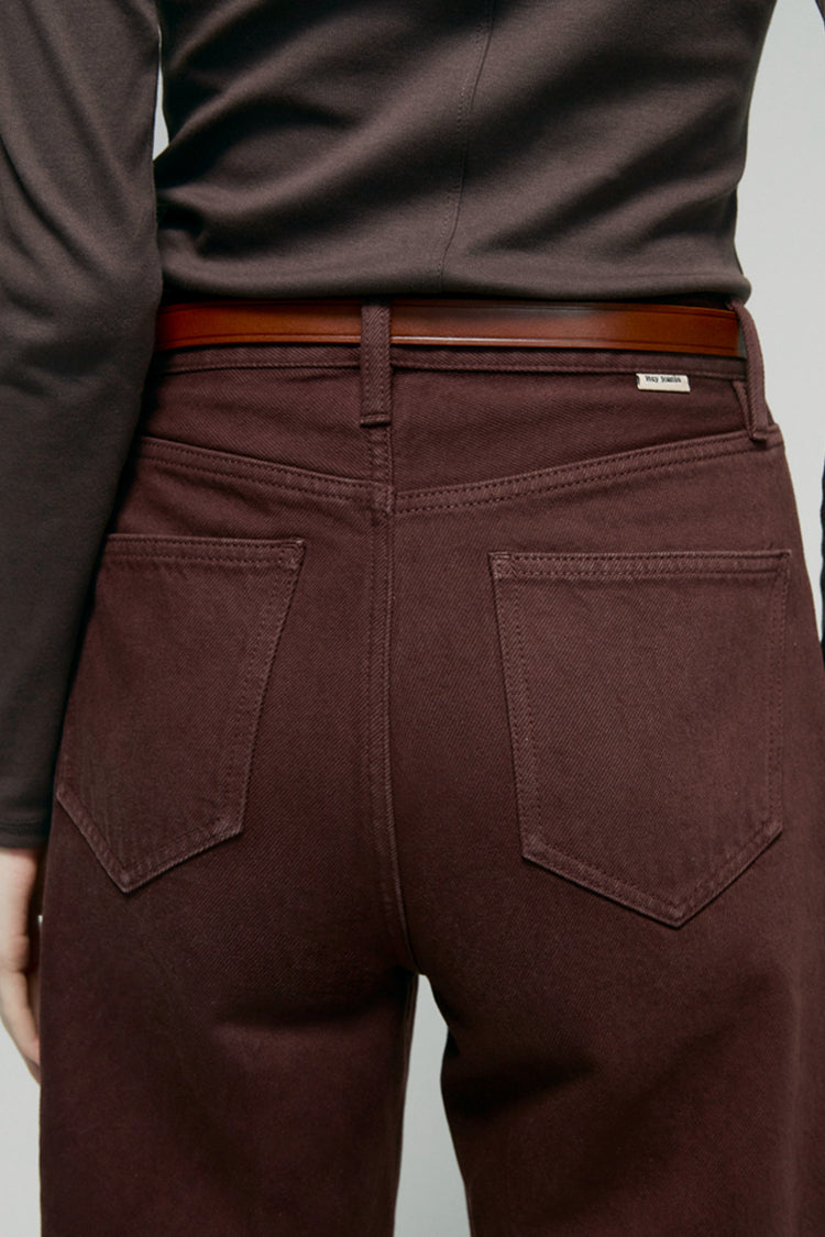 Hey Joanie Slope Curve Jeans Petite or Long Chocolate HJ039