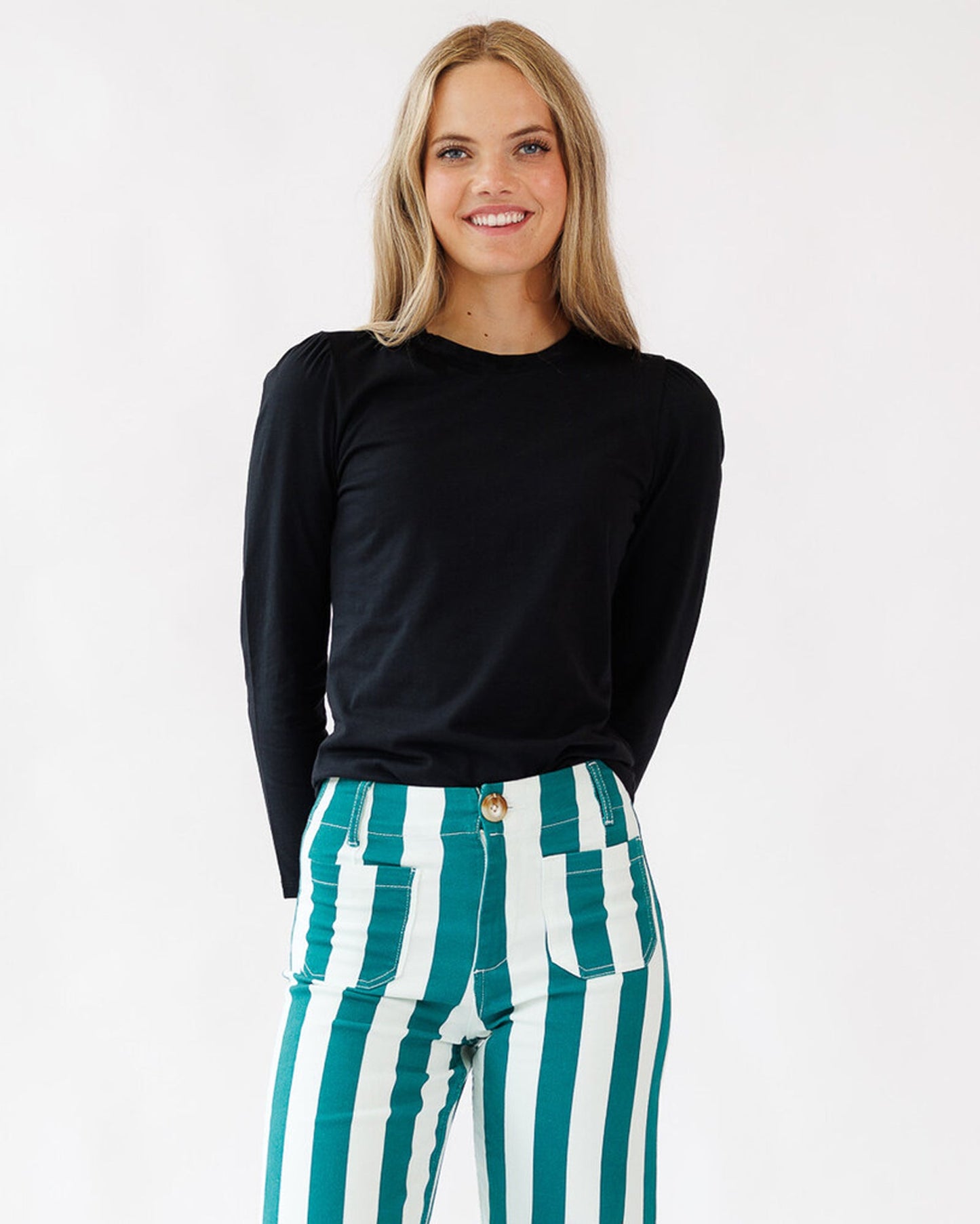 Perfect 3/4 Sleeve Black Tee