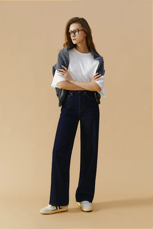 Hey Joanie Coney Island Whitefish High Rise Wide Jeans Petite or Long