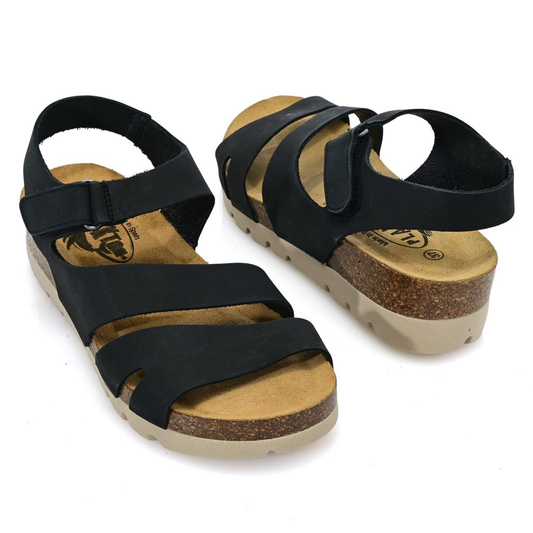 Plakton Comodoro Leather Wedge Sandals Women's Size 9